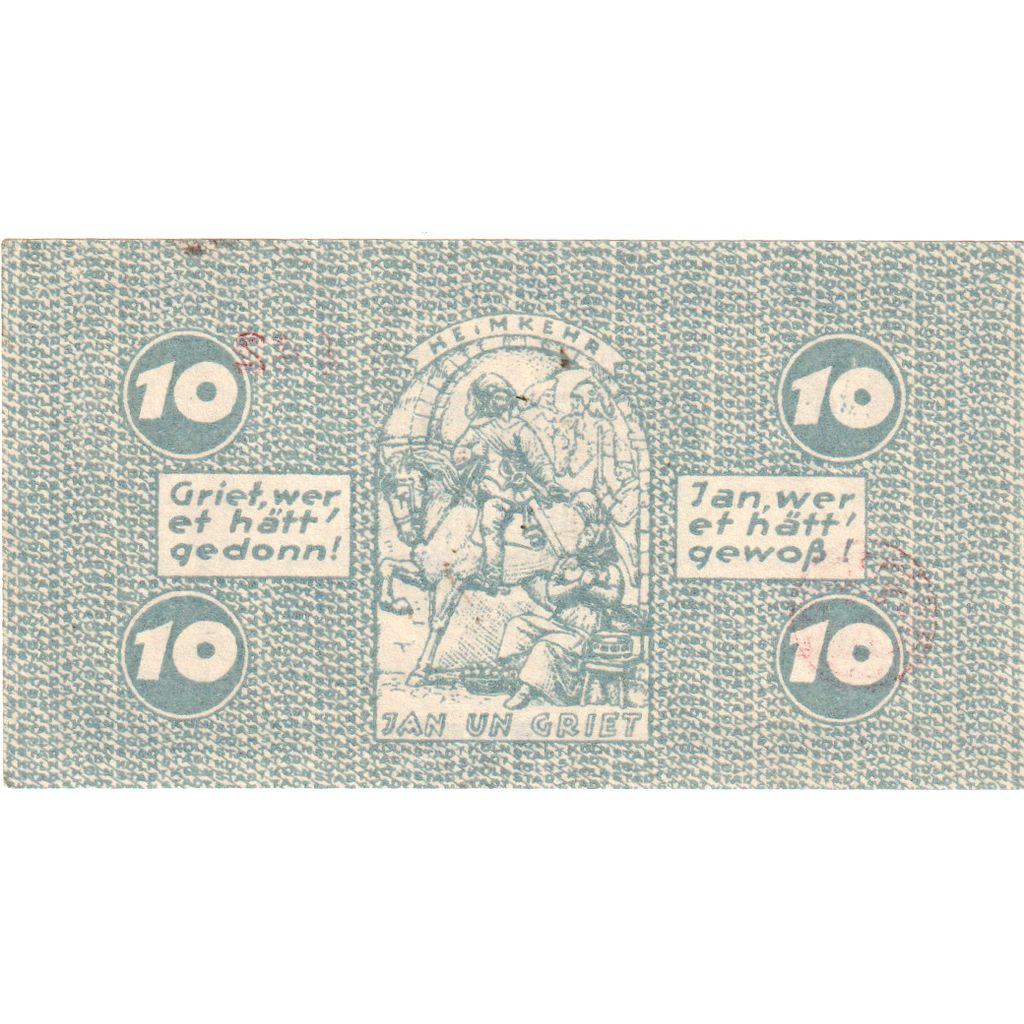 Germany, Köln, 10 Pfennig, 1921-07-13, F 42, UNC(63)