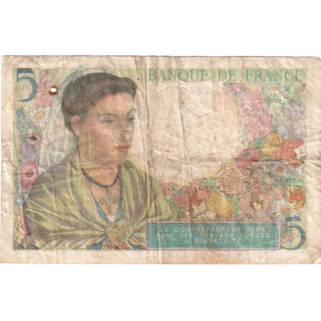 Francia, 5 Francs, Berger, 1943-11-25, P.73, BC
