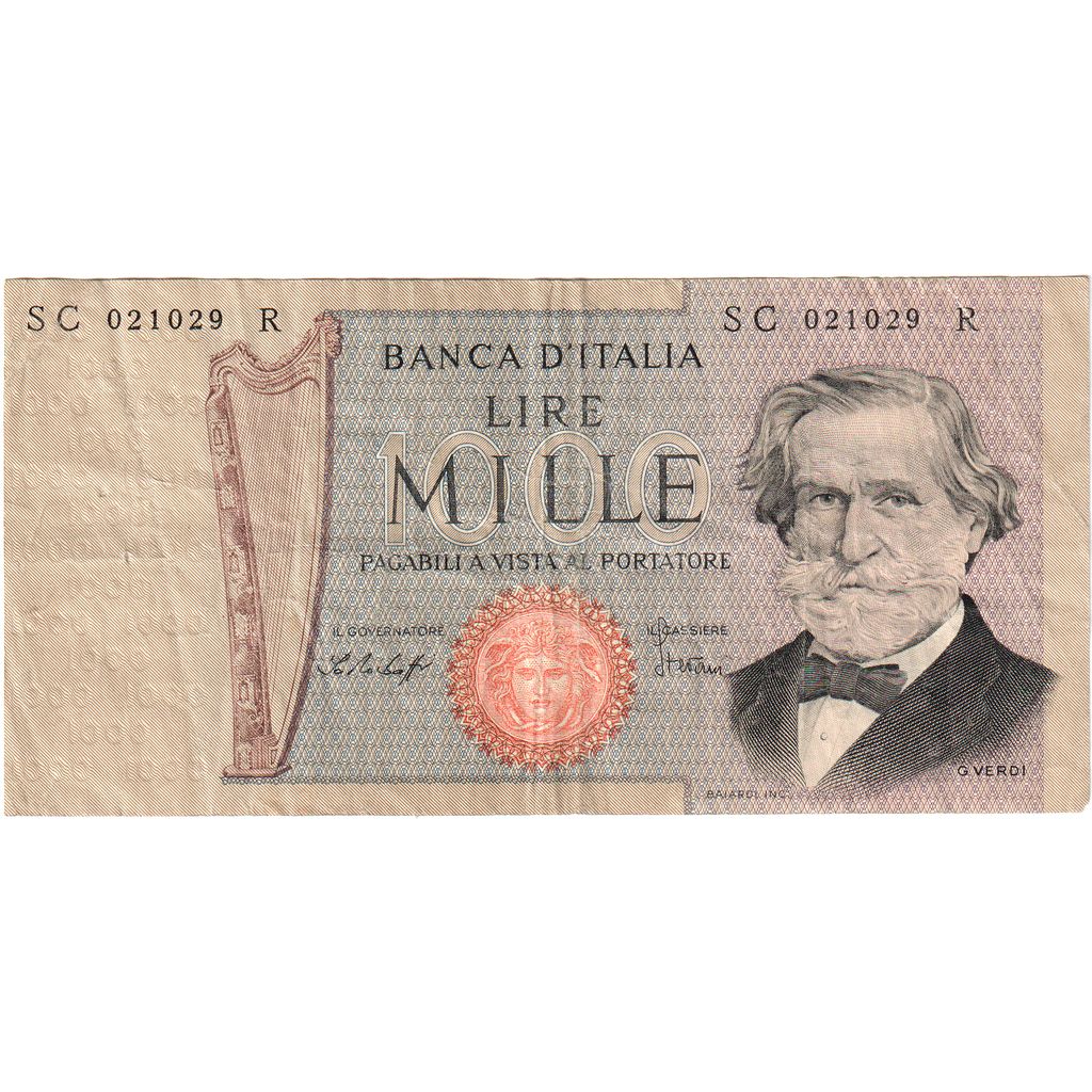 Itália, 1000 Lire, VF(30-35)