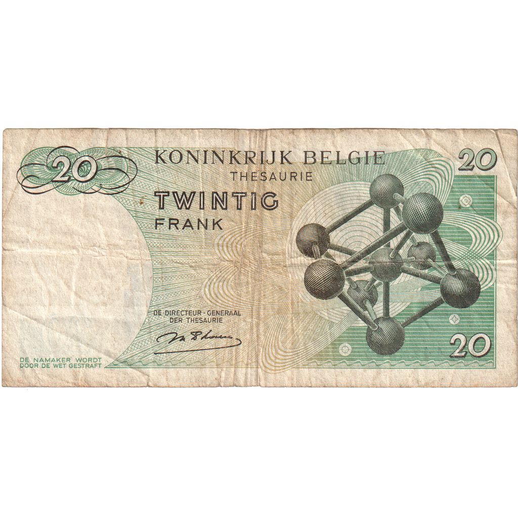 Belgium, 20 Francs, 1964-06-15, VF(20-25)