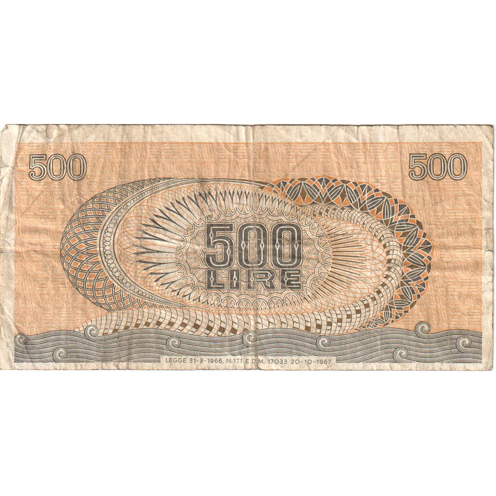 Włochy, 500 Lire, 1970-02-23, VF(30-35)
