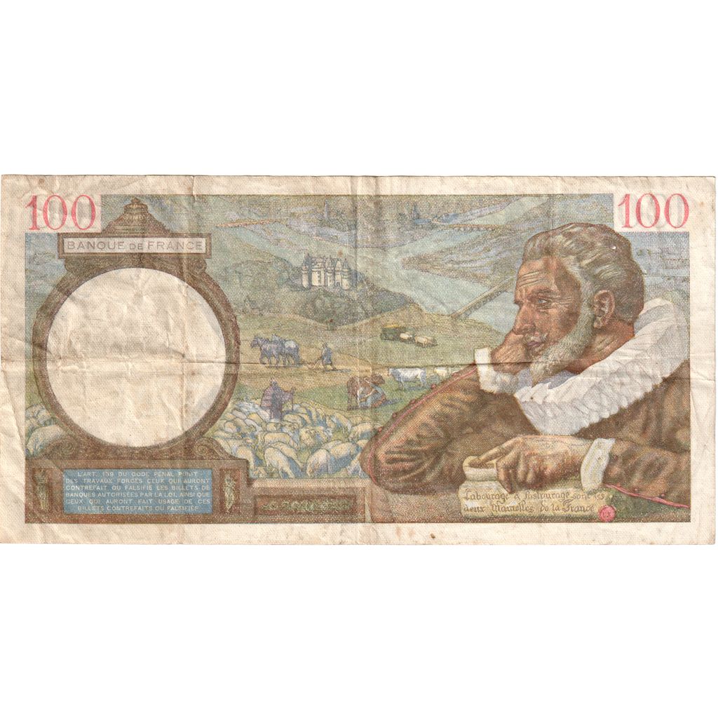 Francia, 100 Francs, Sully, 1940-12-19, S.17512, MB+