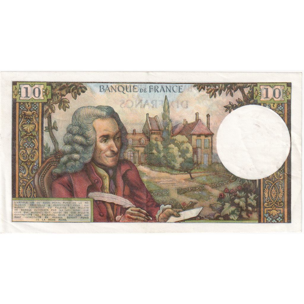 Frankreich, 10 Francs, Voltaire, 1970-02-05, P.561, VZ
