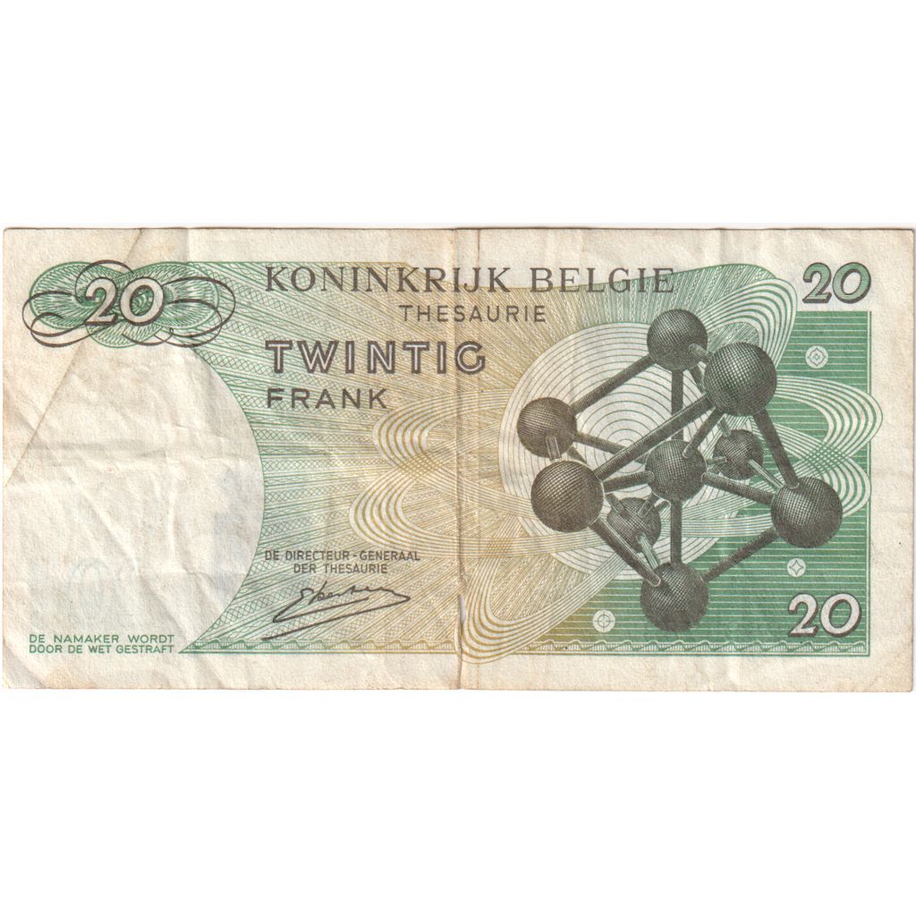 Belgique, 20 Francs, 1964-06-15, TB+