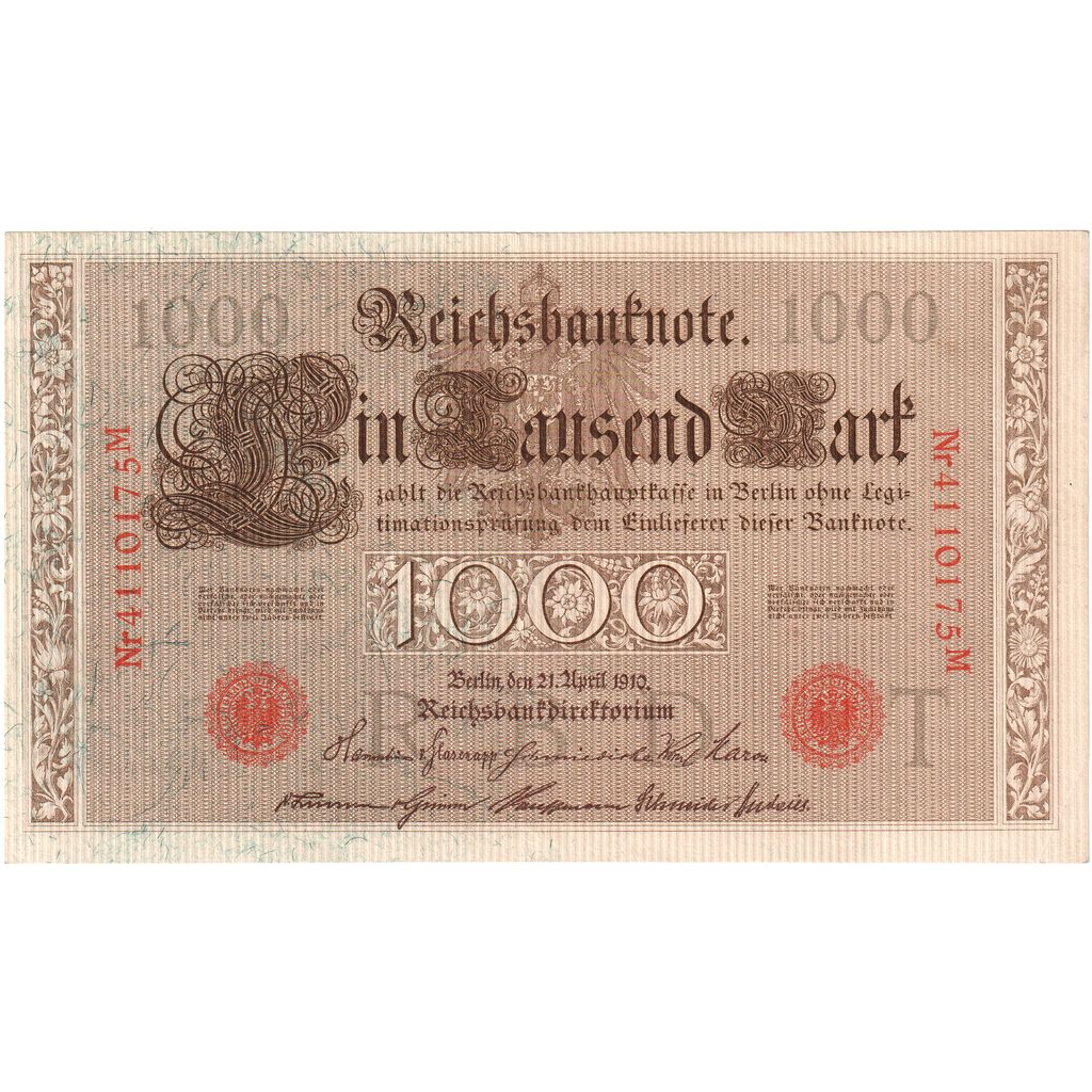Alemania, 1000 Mark, 1910-04-21, EBC