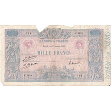 France, 1000 Francs, Bleu et Rose, 1926-01-11, C.2139, VG(8-10)