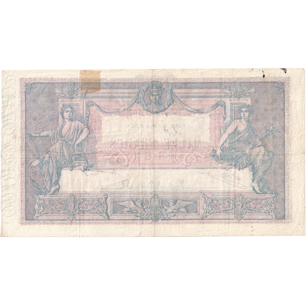 França, 1000 Francs, Bleu et Rose, 1926-08-05, Q.2617, VF(30-35)