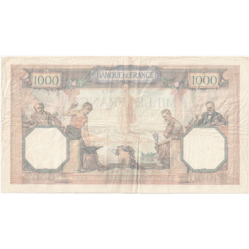 France, 1000 Francs, Cérès et Mercure, 1927-08-07, A.440, TTB