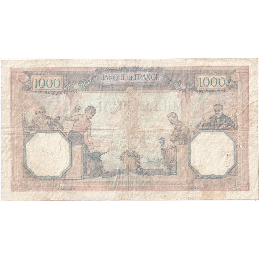 France, 1000 Francs, Cérès et Mercure, 1927-07-04, EF(40-45)