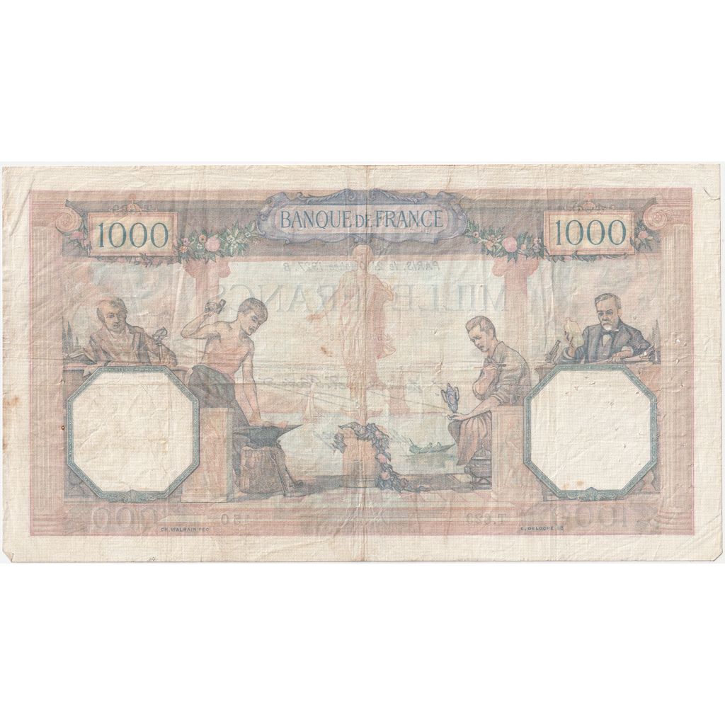 Francia, 1000 Francs, Cérès et Mercure, 1927-10-21, T.629, MBC