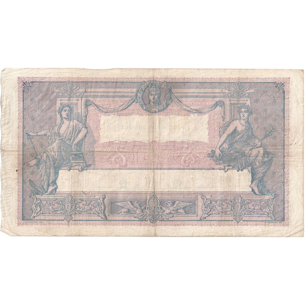 França, 1000 Francs, Bleu et Rose, 1919-11-08, M.1347, VF(30-35)