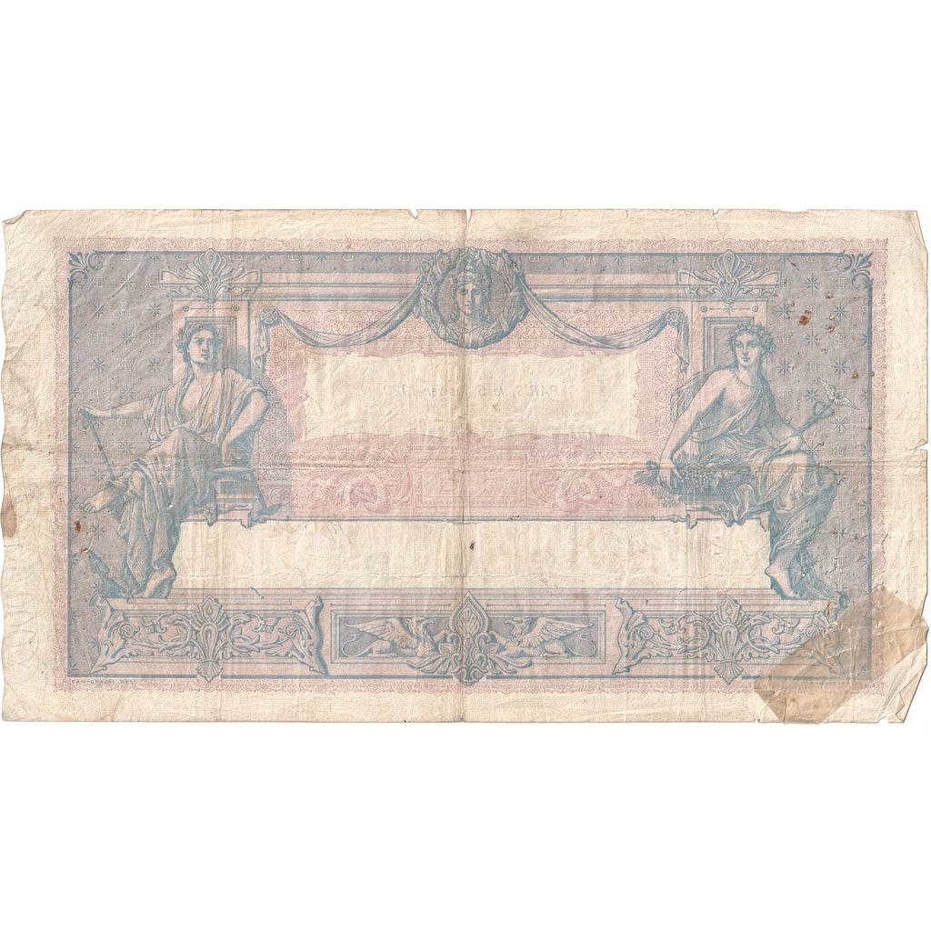 França, 1000 Francs, Bleu et Rose, 1920-01-05, O.1394, VF(20-25)