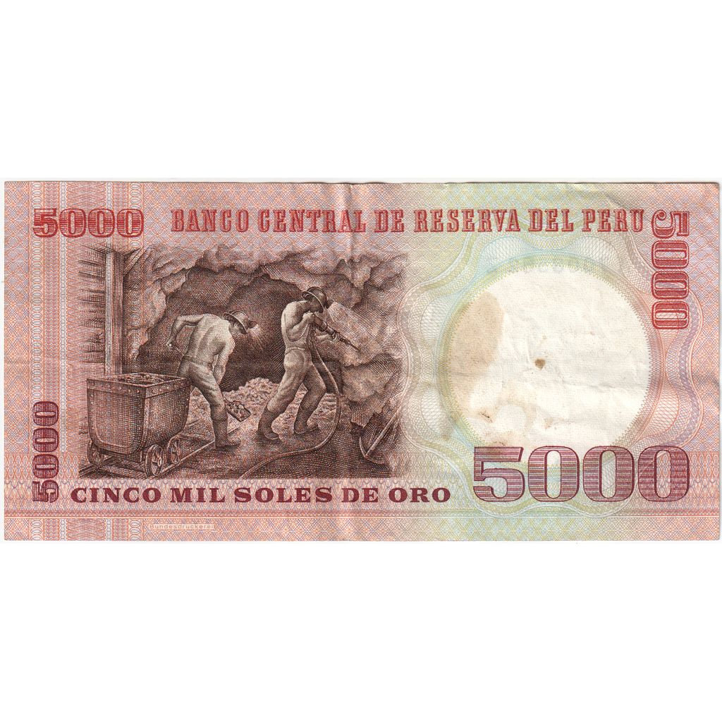 Perù, 5000 Soles De Oro, 1985-06-21, BB