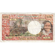 Tahiti, 1000 Francs, papeete, VF(30-35)