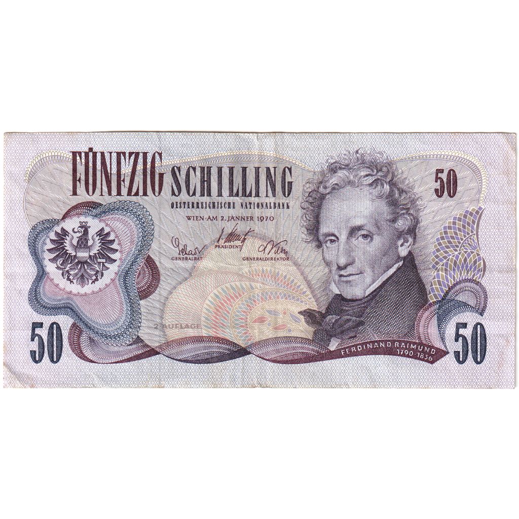 Österreich, 50 Schilling, 1970, 1970-01-02, KM:143a, SS
