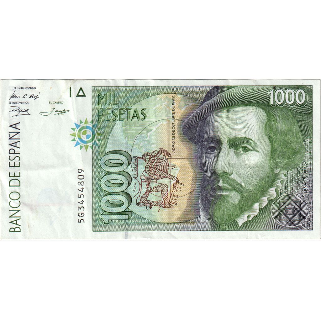 Spanje, 1000 Pesetas, 1992-10-12, TTB