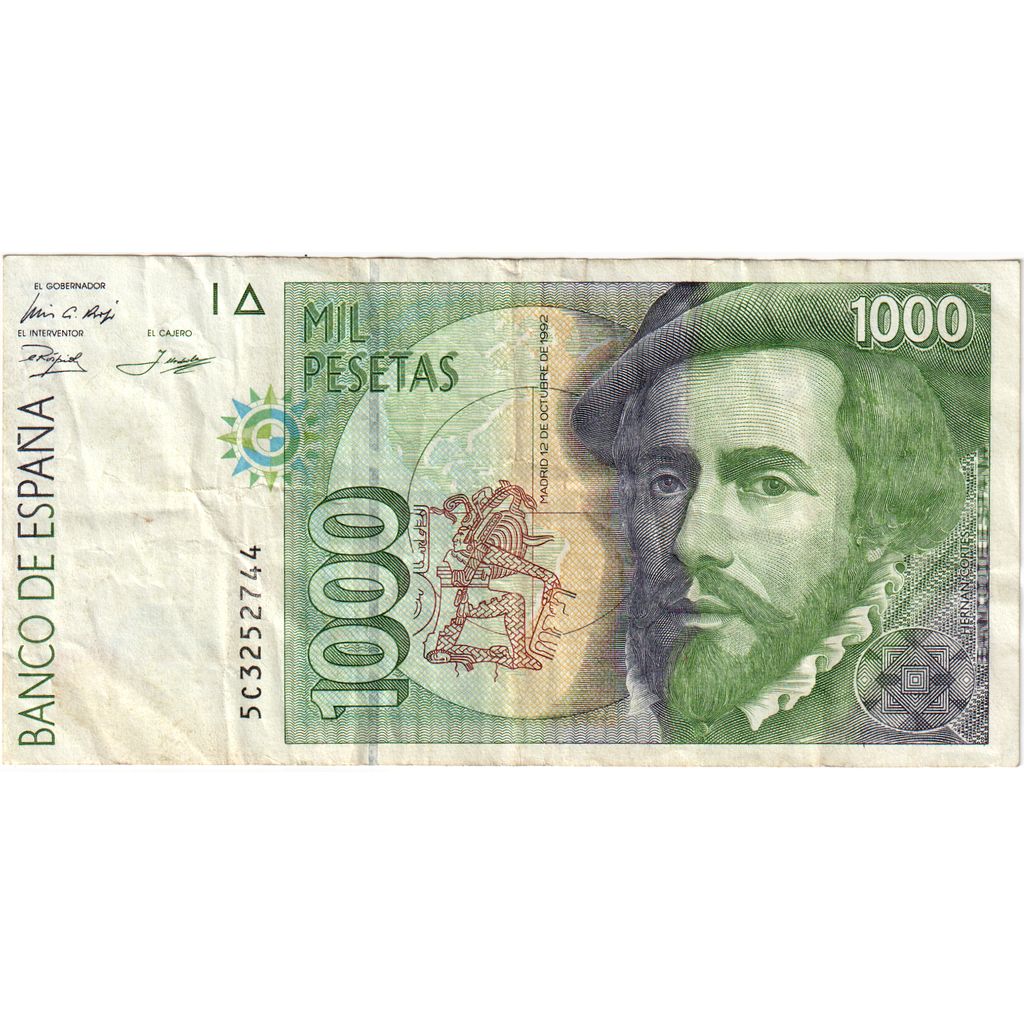 Spain, 1000 Pesetas, 1992-10-12, VF(30-35)