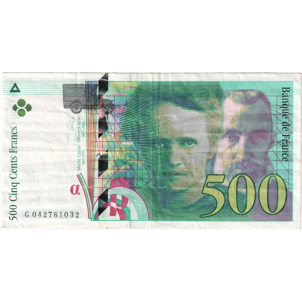 Frankrijk, 500 Francs, Pierre et Marie Curie, G042781032, TTB