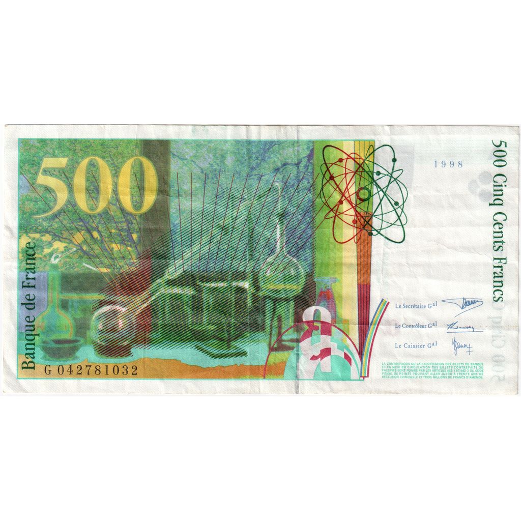 Frankrijk, 500 Francs, Pierre et Marie Curie, G042781032, TTB