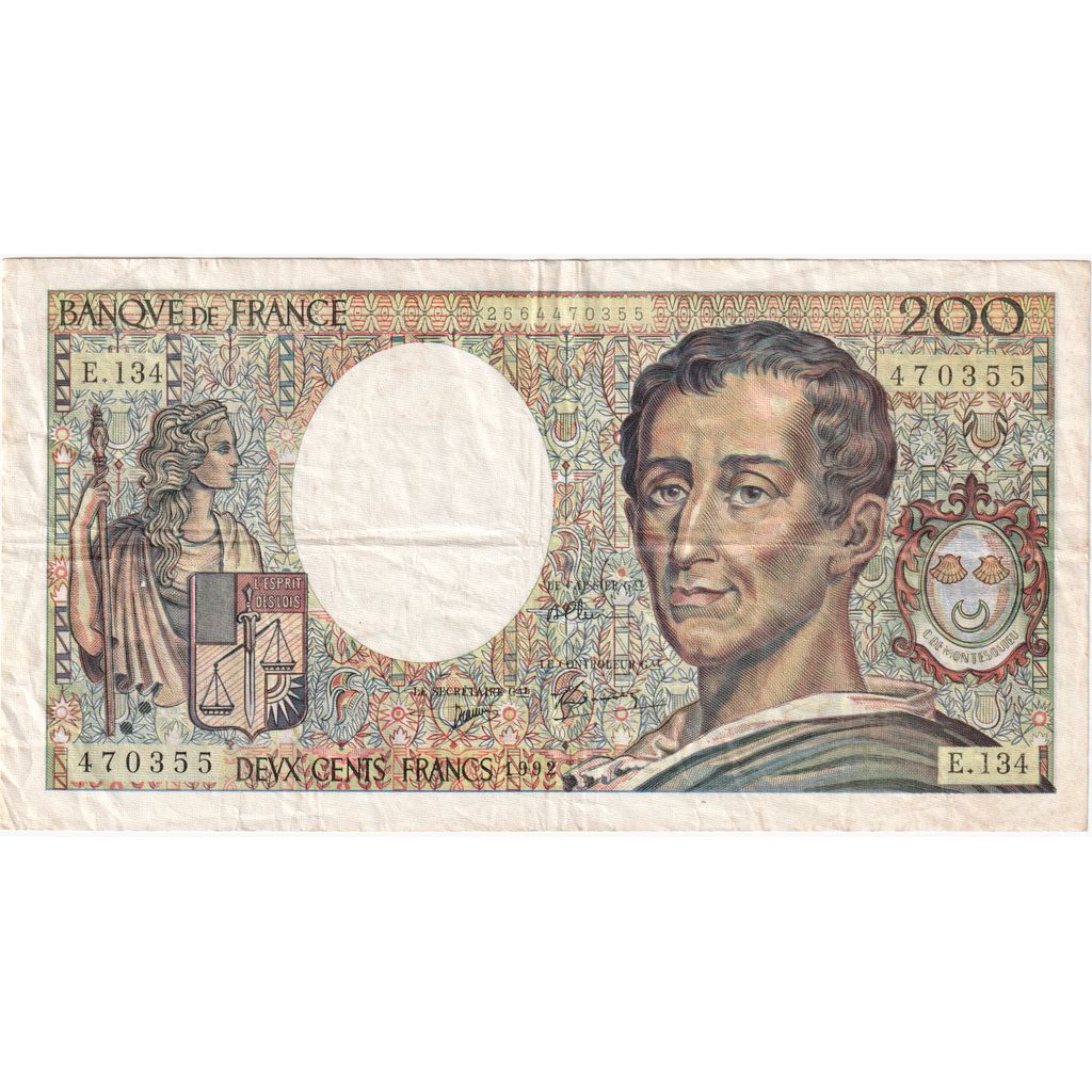 Francja, 200 Francs, Montesquieu, E.134, EF(40-45)