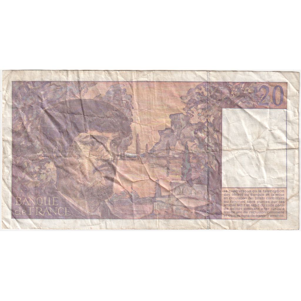 Frankrijk, 20 Francs, Debussy, H.047, TB