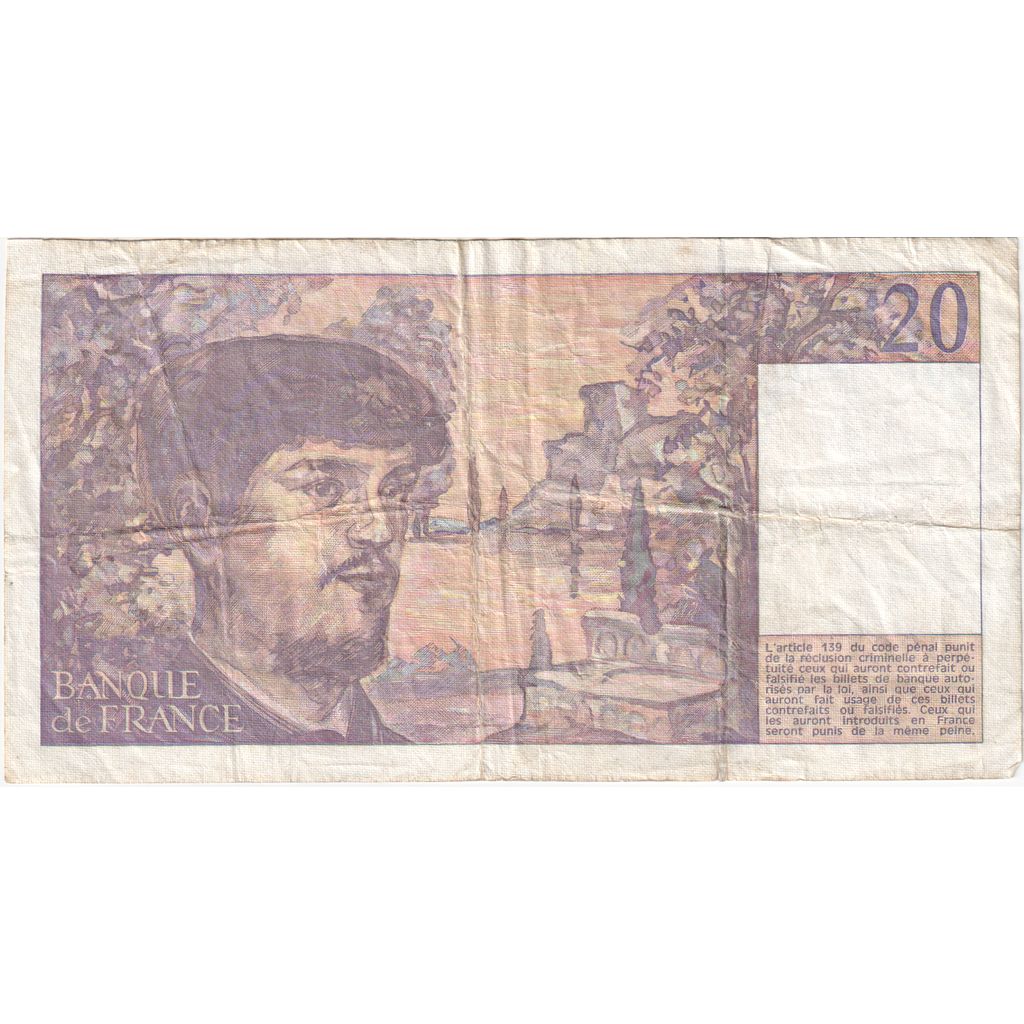 Frankrijk, 20 Francs, Debussy, R.033, TB+