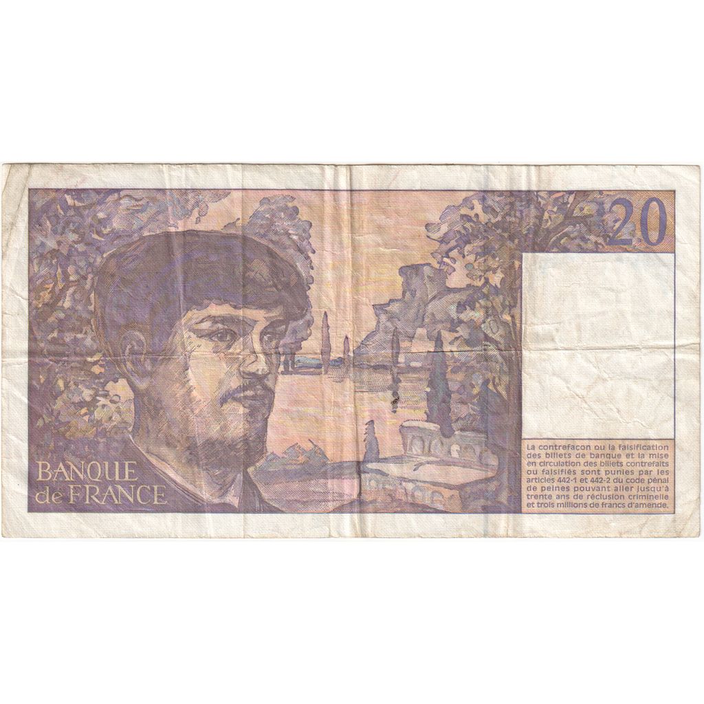 France, 20 Francs, Debussy, T.062, TB+