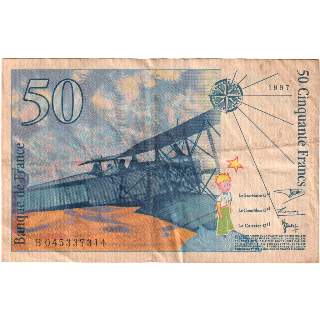 France, 50 Francs, St Exupéry, B045337314, TB