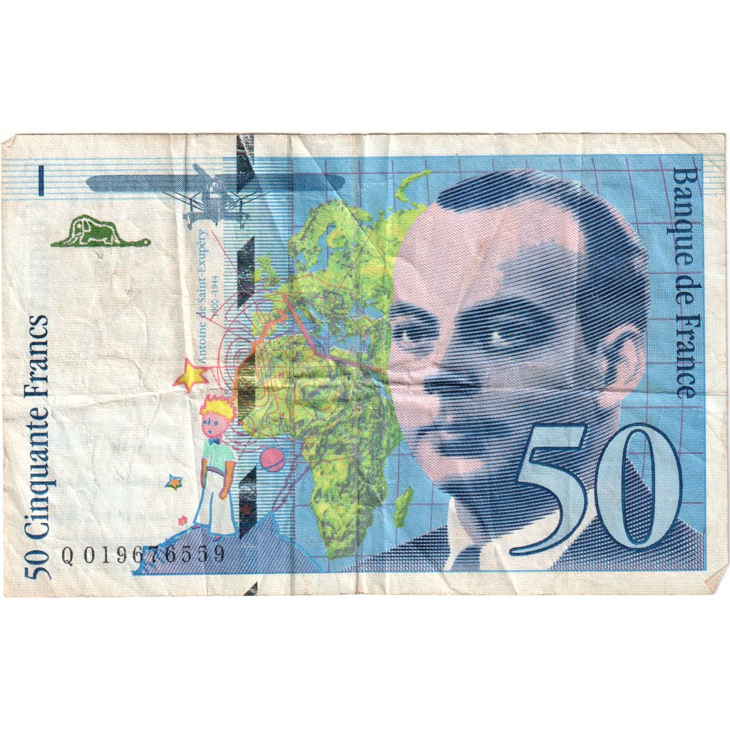 Francia, 50 Francs, St Exupéry, Q019676559, BC+