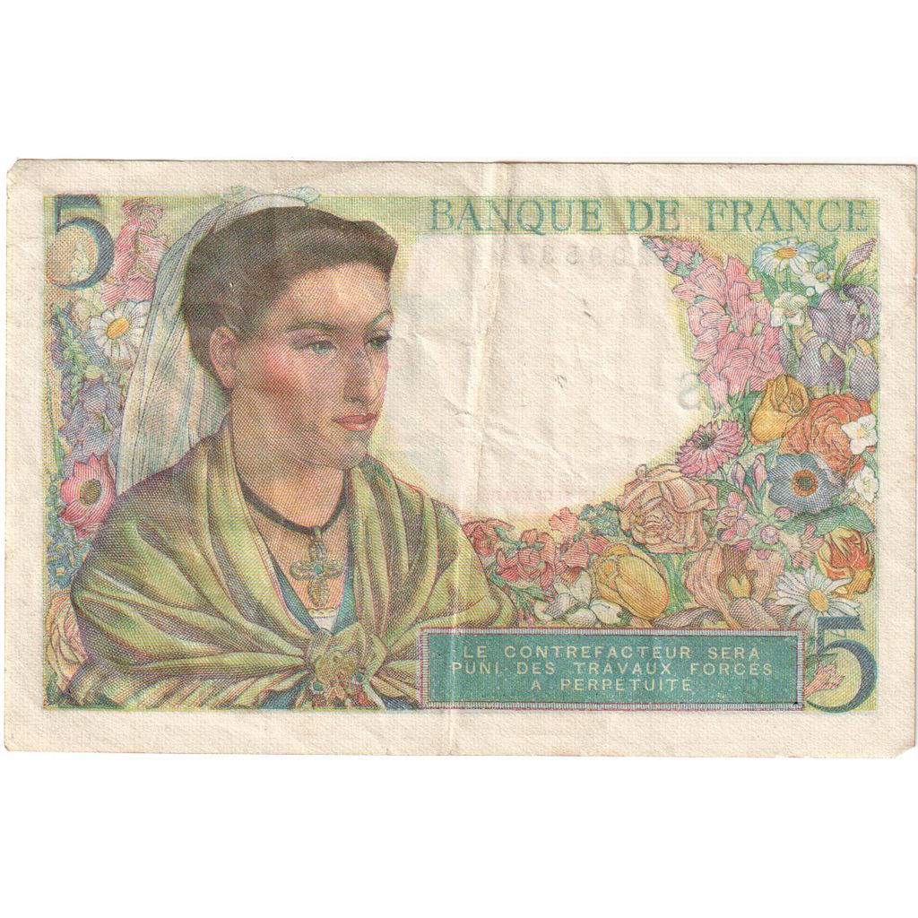 Frankreich, 5 Francs, Berger, 1943-08-05, K.49, SS