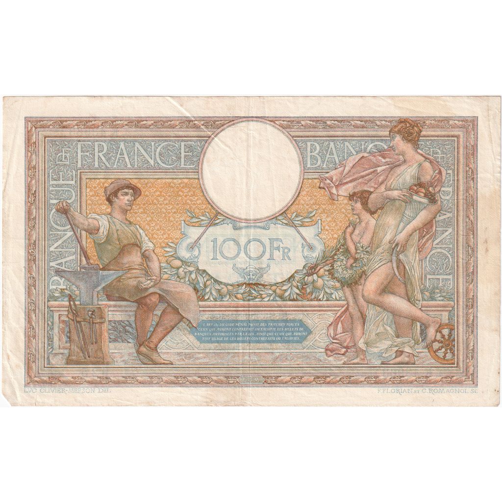 Frankrijk, 100 Francs, Luc Olivier Merson, 1934-03-15, K.43963, TB+