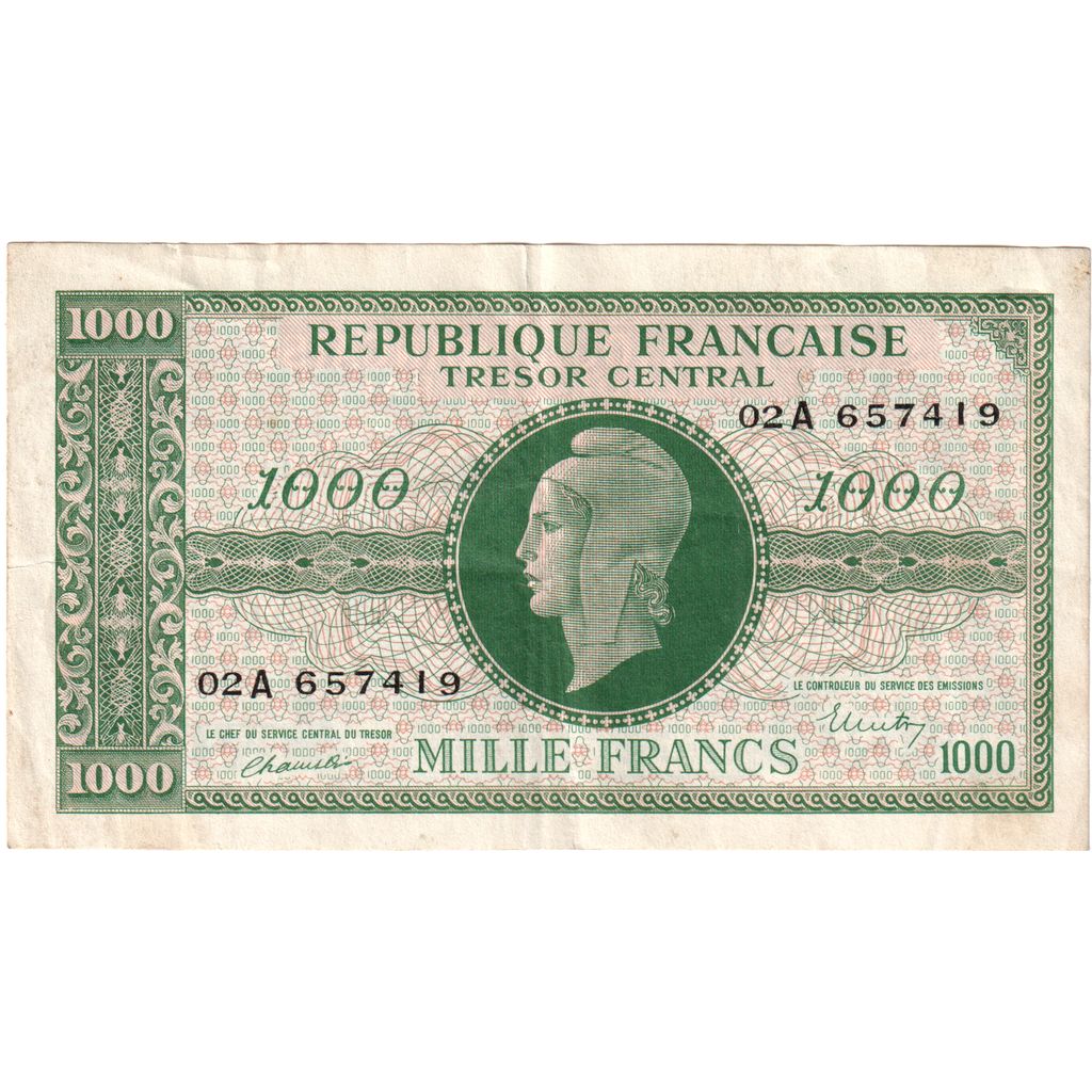 Francia, 1000 Francs, Marianne, 02A, Faux d'Epoque, BB