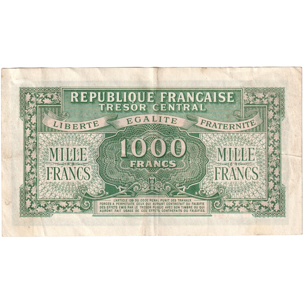 Francia, 1000 Francs, Marianne, 02A, Faux d'Epoque, BB