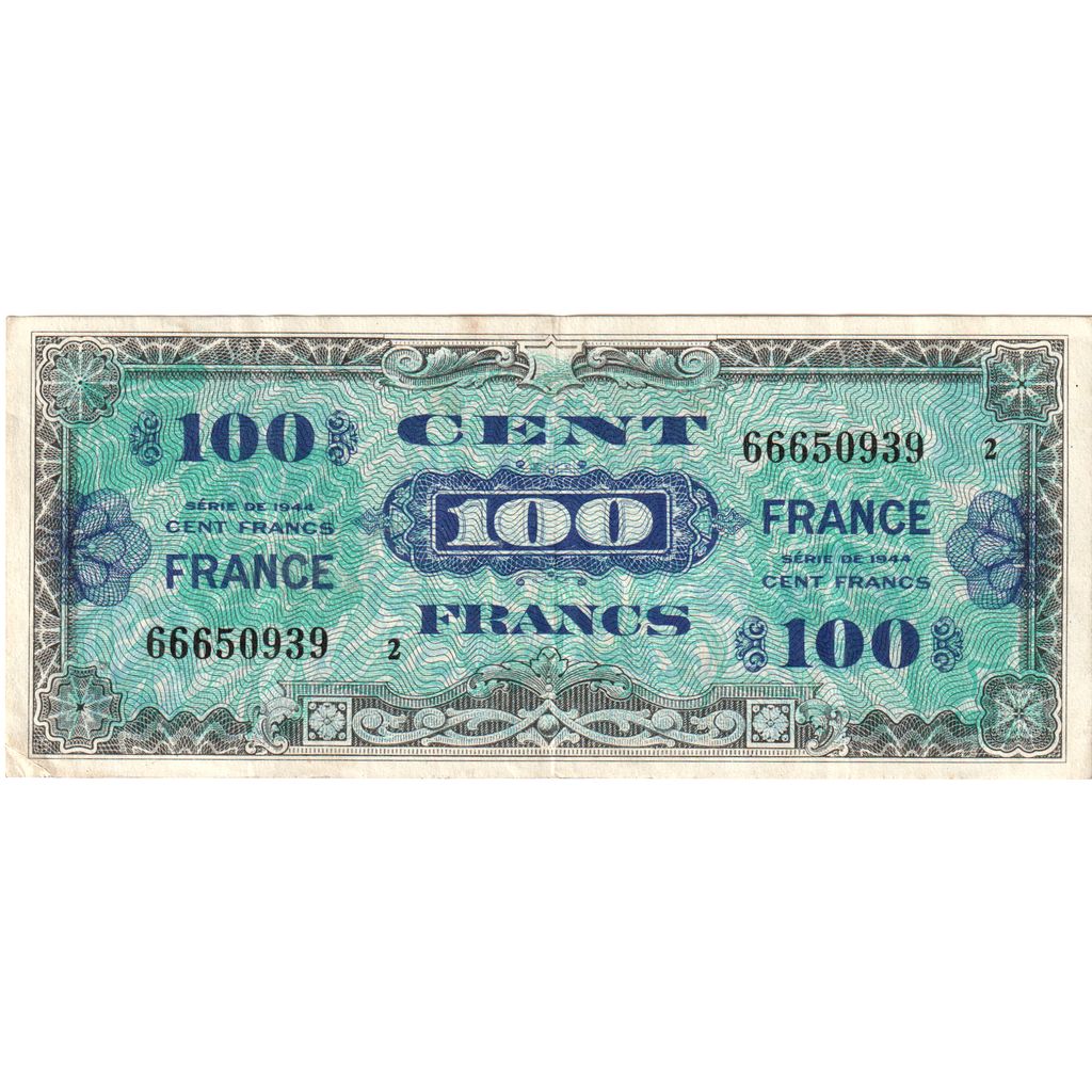 France, 100 Francs, 1945 Verso France, VF(30-35)