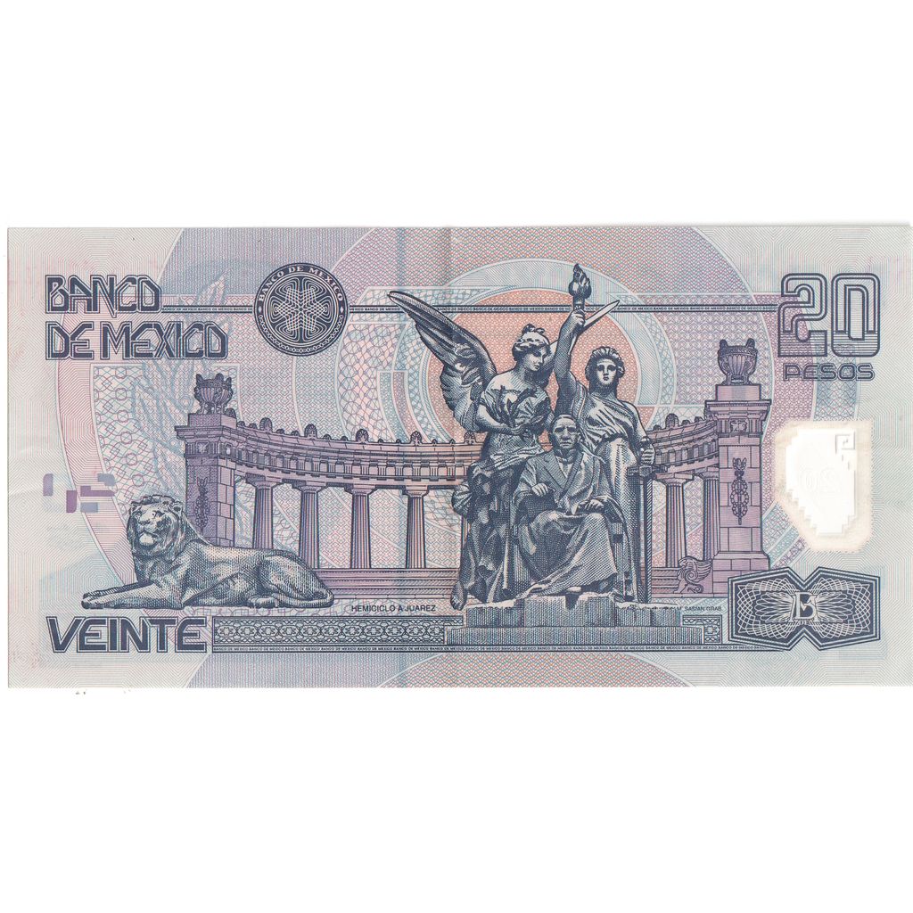 Mexico, 20 Pesos, 2001-05-17, AU(55-58)