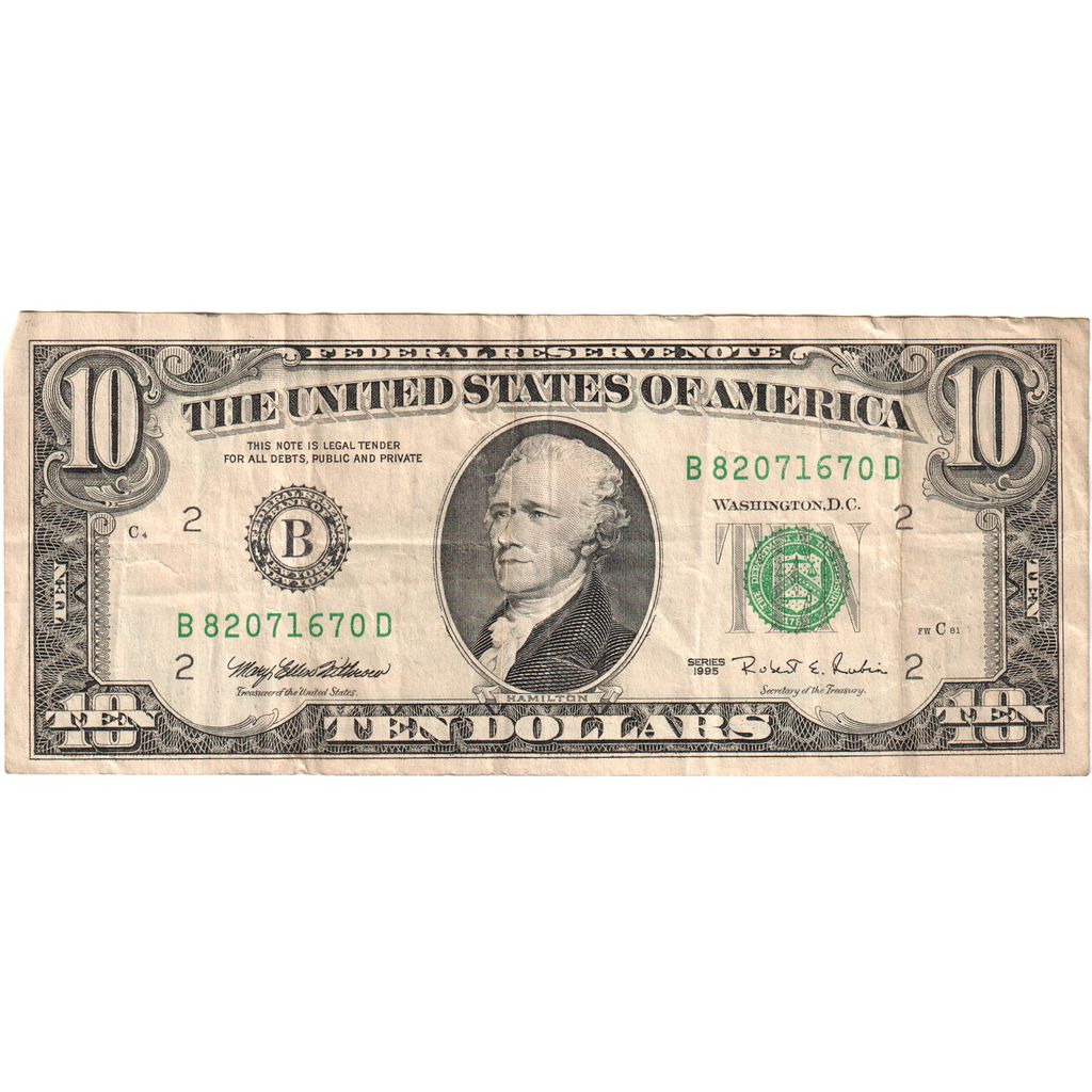 Estados Unidos da América, Ten Dollars, VF(30-35)
