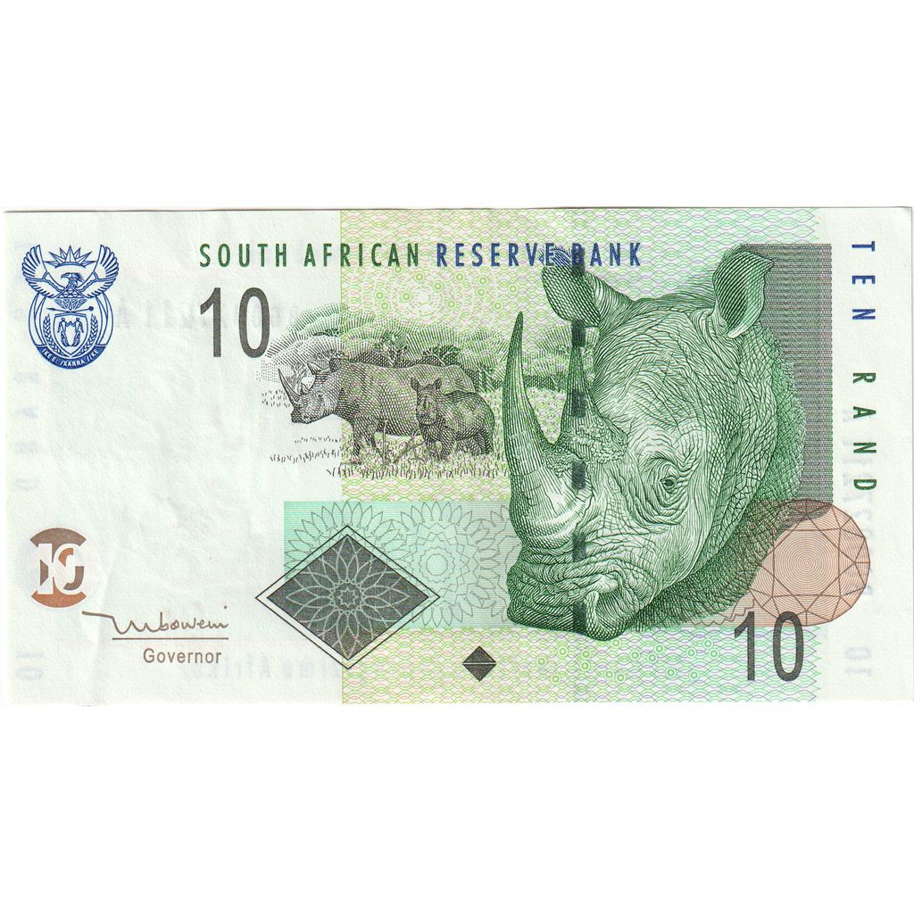 South Africa, 10 Rand, AU(55-58)