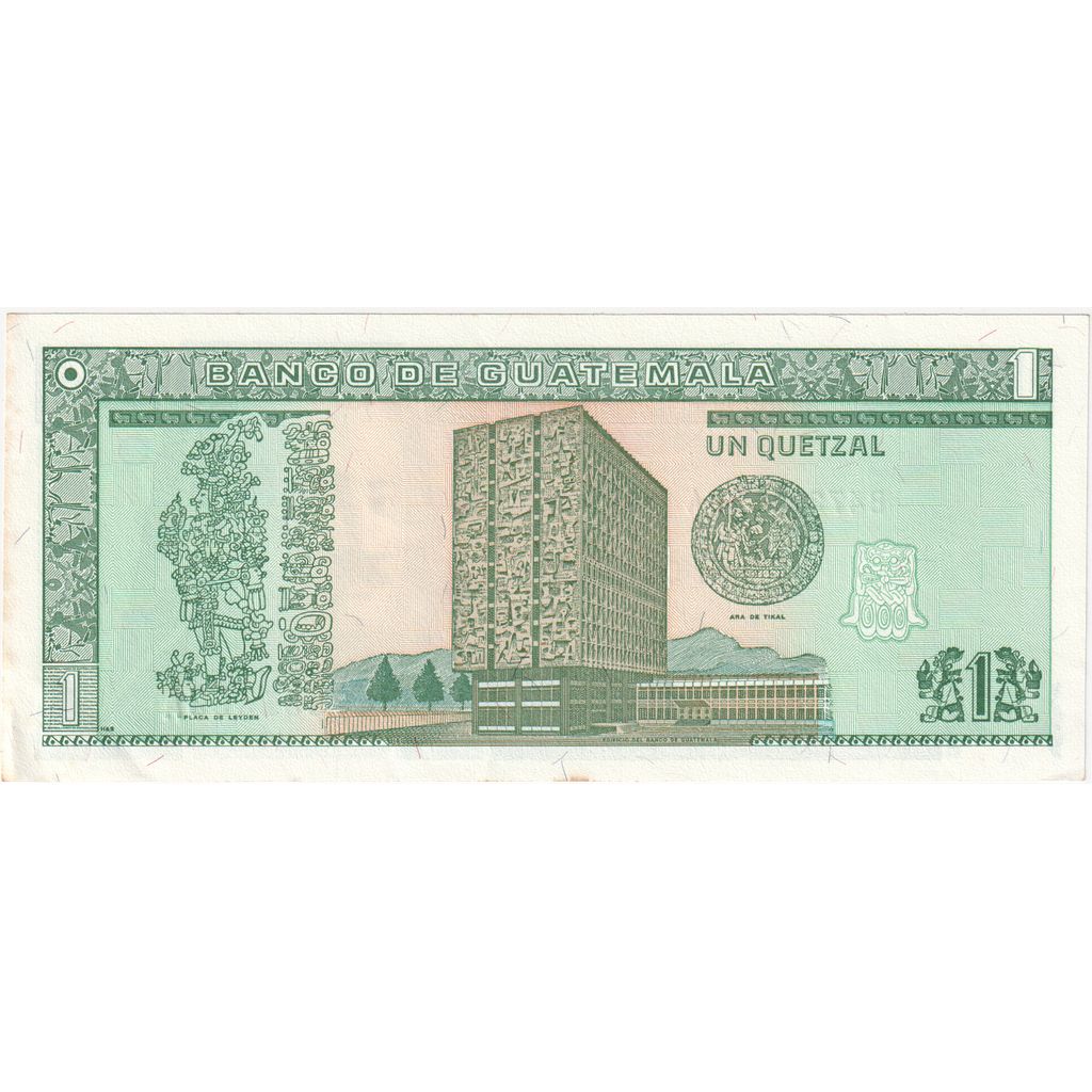 Billete, 1 Quetzal, 1996, Guatemala, 1996-08-28, KM:66, MBC