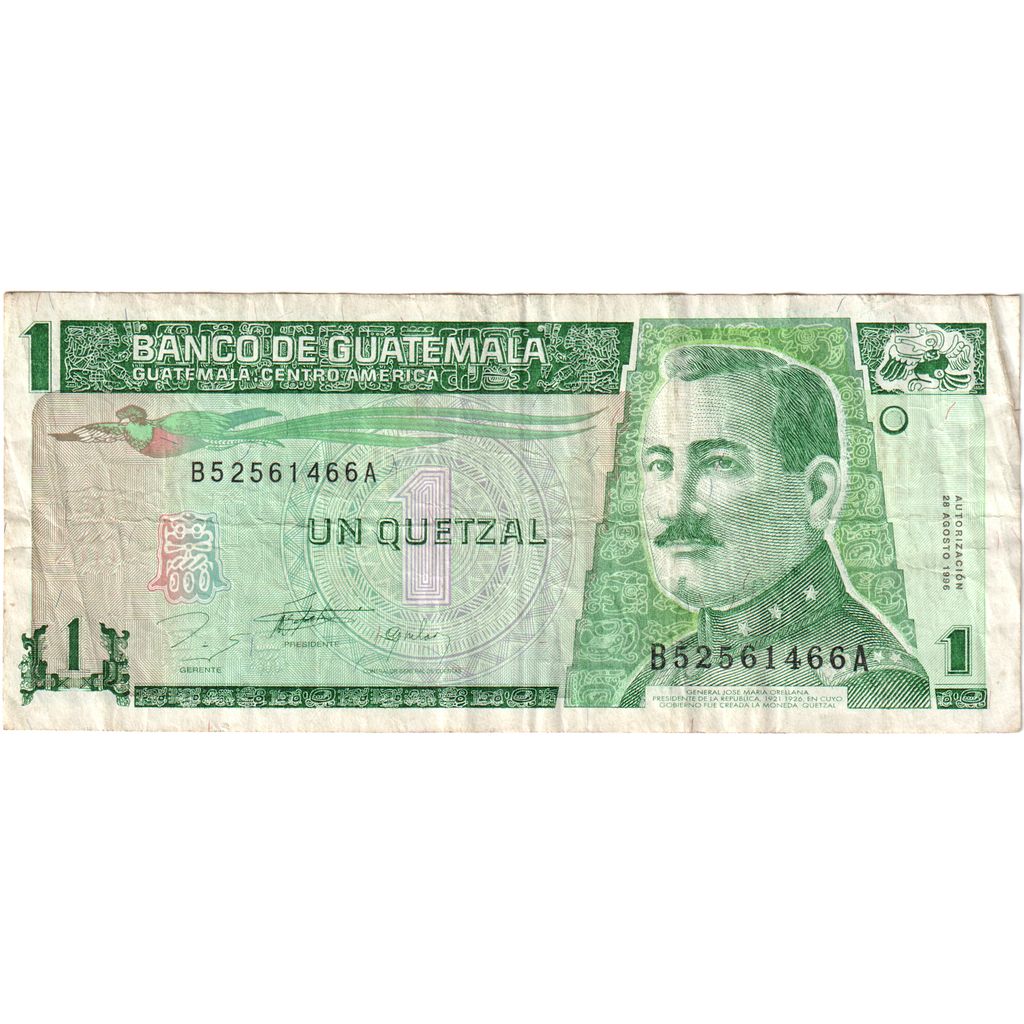 Guatemala, 1 Quetzal, 1996-08-28, BC+
