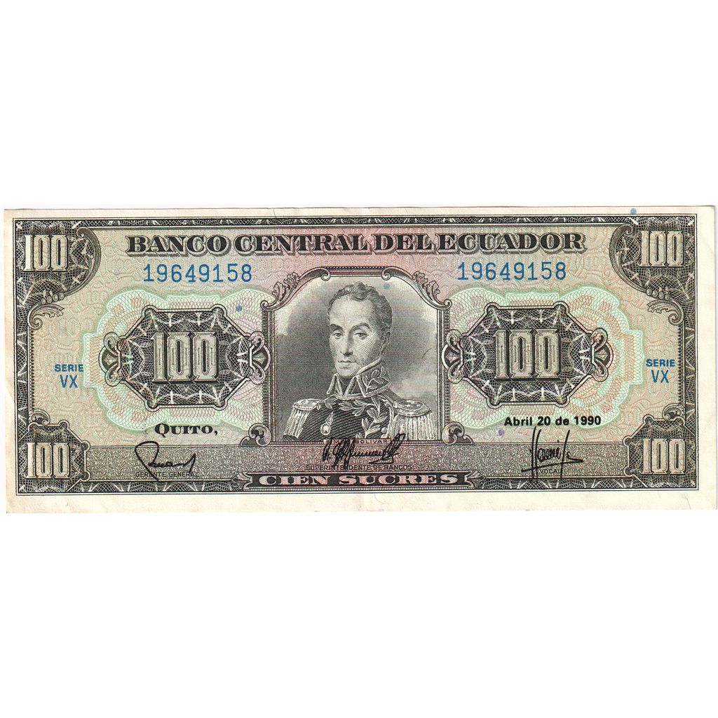 Equador, 100 Sucres, 1990-04-20, EF(40-45)