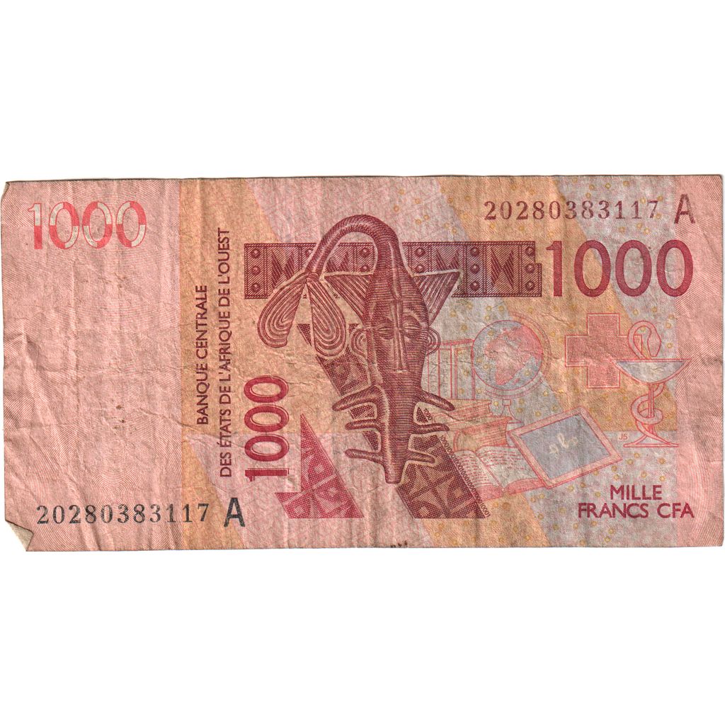 Estados da África Ocidental, 1000 Francs, VF(20-25)