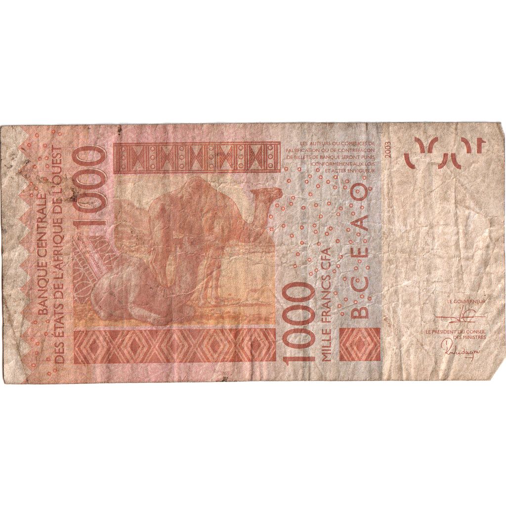Estados da África Ocidental, 1000 Francs, VF(20-25)