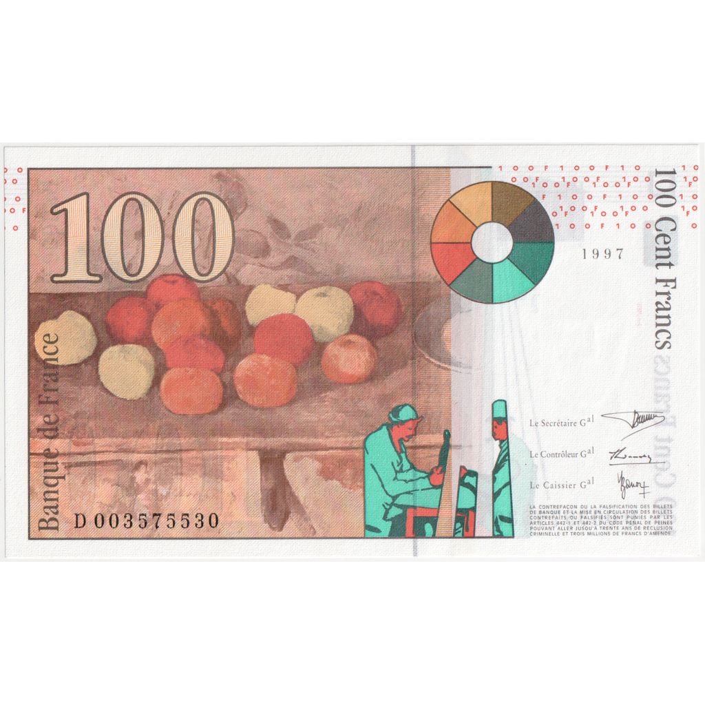 France, 100 Francs, Cézanne, D003575530, UNC(65-70)