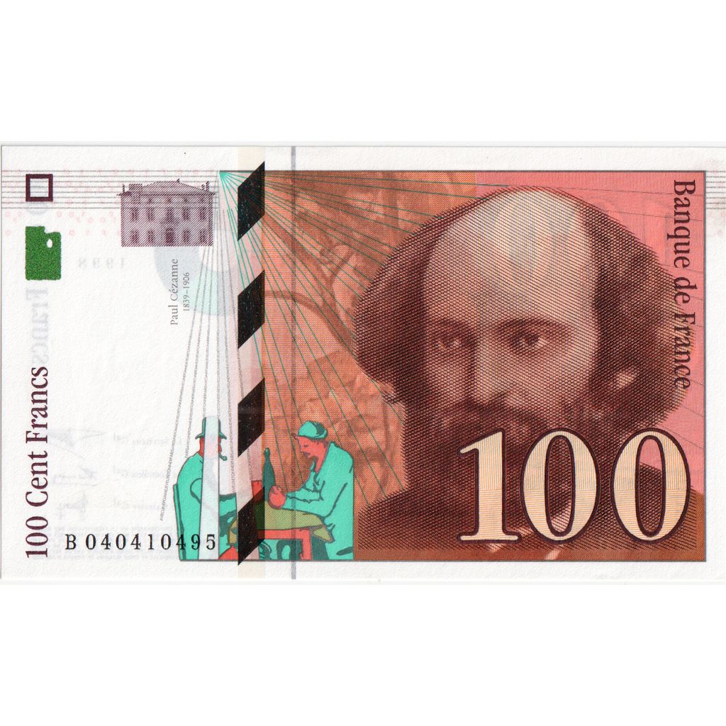 France, 100 Francs, Cézanne, B040410495, UNC(65-70)