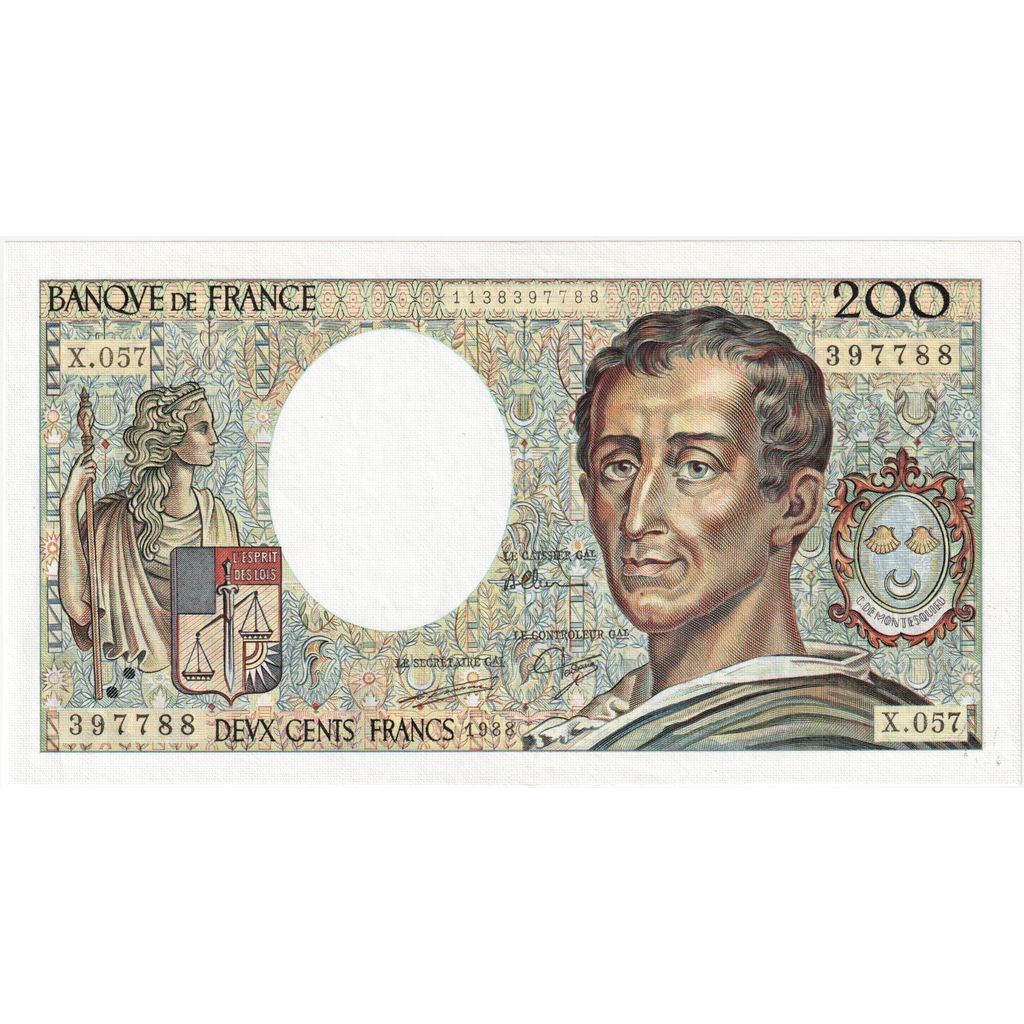 Frankrijk, 200 Francs, Montesquieu, X.057, NIEUW