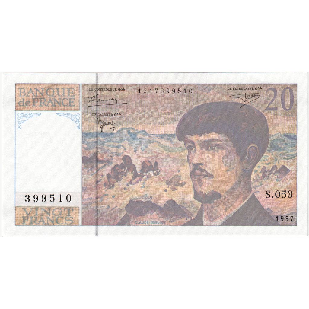 France, 20 Francs, Debussy, S.053, NEUF