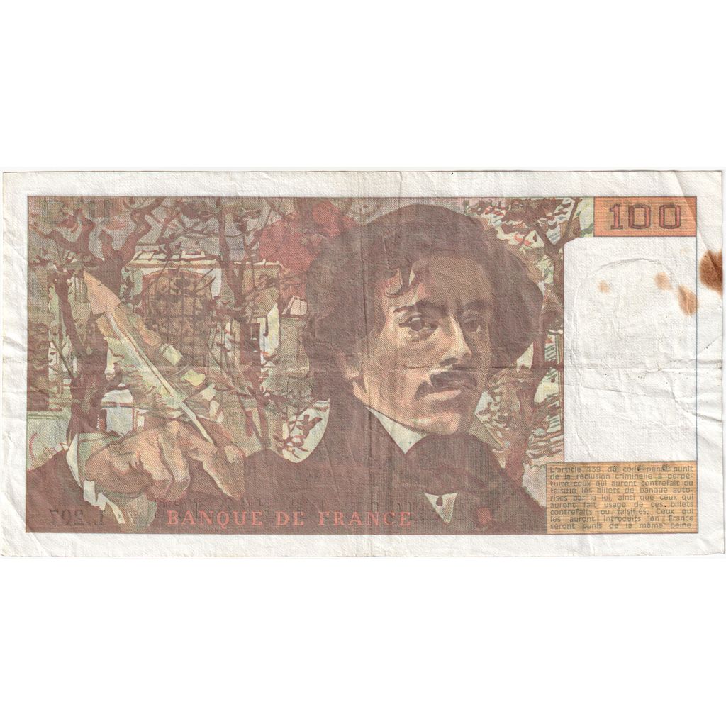 Francia, 100 Francs, Delacroix, L.207, BB