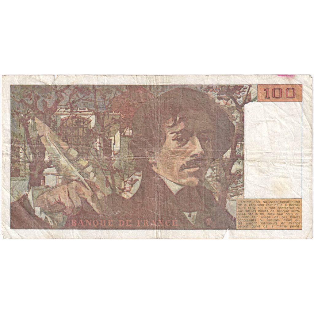 Francia, 100 Francs, Delacroix, B.177, BC