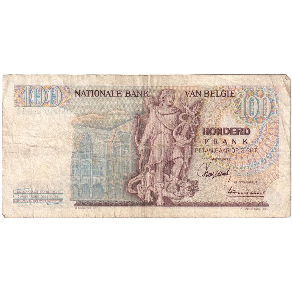 Belgio, 100 Francs, 1968-01-03, MB