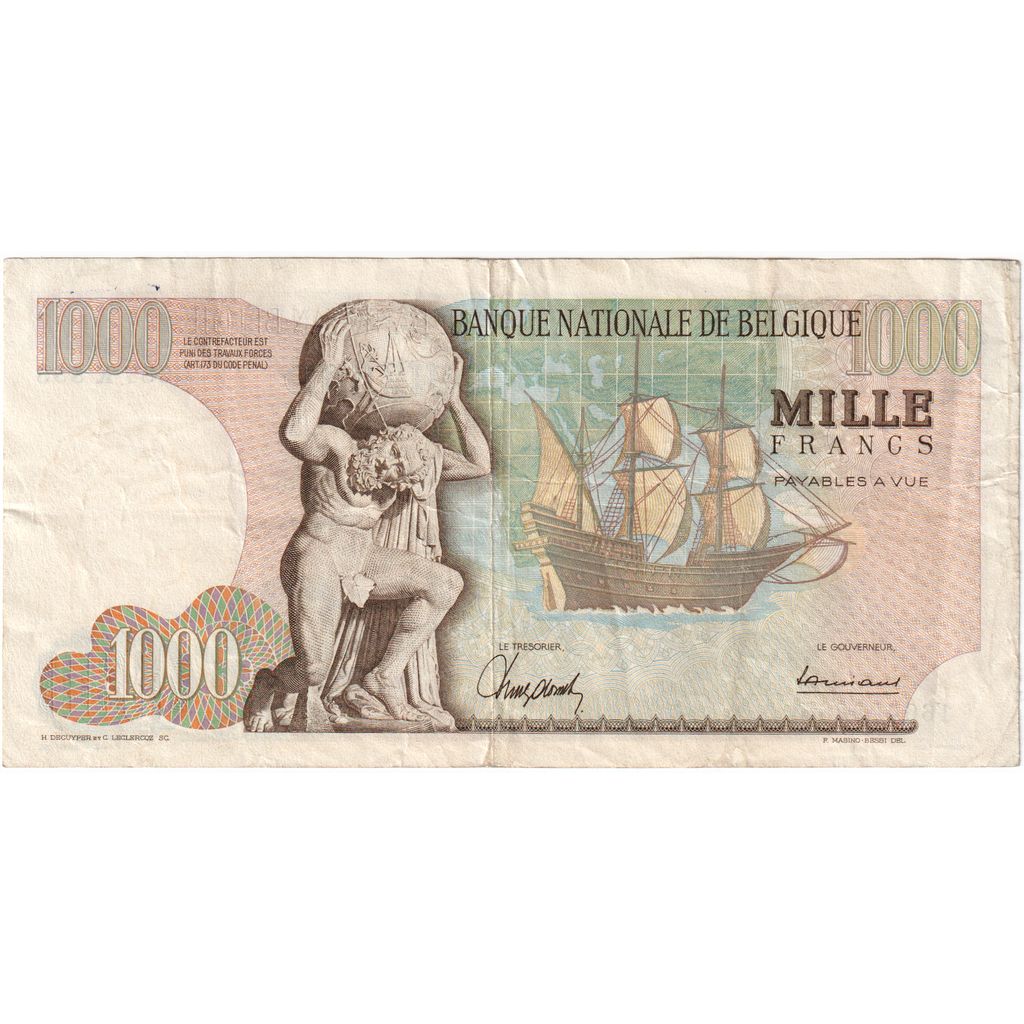 Belgium, 1000 Francs, 1966-03-28, EF(40-45)
